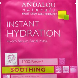 Andalou Naturals 1000 Roses® Hydro Serum Facial Sheet Mask -- 0.6 fl oz