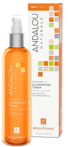 Tônico Iluminador Andalou Naturals Clementina + C 178ml - Pele Radiante e Uniforme