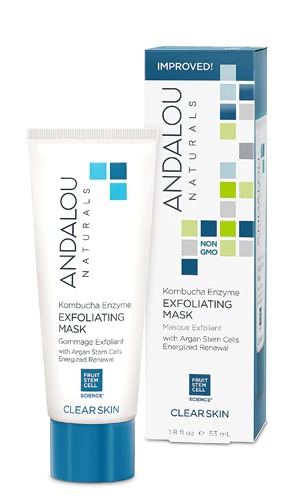 Máscara Esfoliante com Kombucha Andalou Naturals para Pele Clara - 53ml