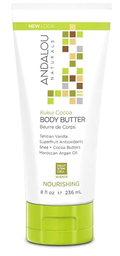 Manteiga Corporal Hidratante Andalou Naturals Kukui Cacau 227g - Pele Nutrita e Macia