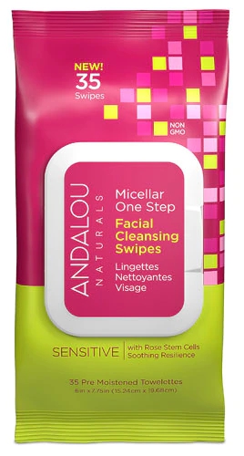 Lenços Micelares Andalou Naturals Sensitive 35 Unidades - Limpeza Facial Suave