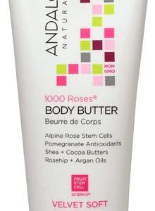 Manteiga Corporal Andalou Naturals 1000 Roses® Velvet Soft 236ml - Hidratação Profunda e Regeneração