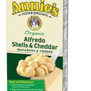 Macarrão com Queijo Orgânico Annie's Homegrown Alfredo Shells & Cheddar 170g