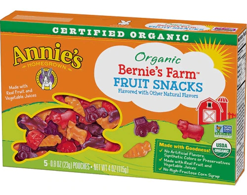 Annie's Homegrown Frutas Orgânicas Bernie's Farm - 5 Sachês (Aprox. 113g)