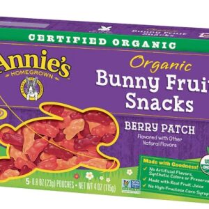 Annie's Homegrown Fruit Snacks Sabor Frutas Vermelhas Orgânicas - 5 Sachês (aprox. 92g)