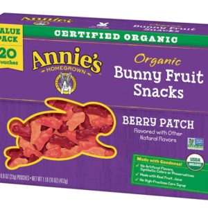 Annie's Homegrown Organic Bunny Fruit Snacks-Value Pack Berry Patch -- 20 Pouches