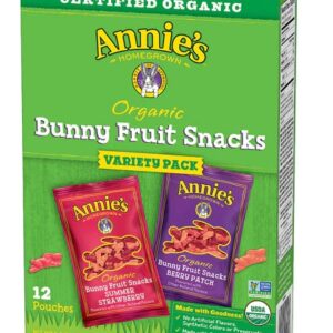 Annie's Homegrown Snacks Orgânicos de Fruta Coelho - Pacote com 12 Sachês