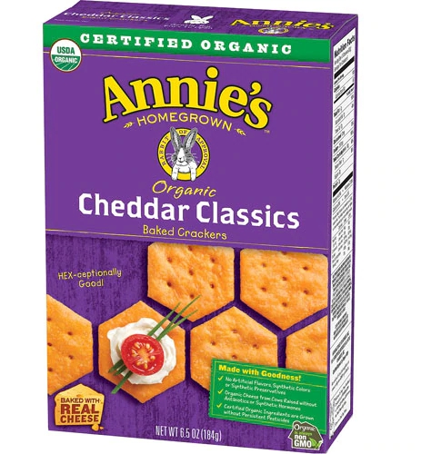 Biscoitos de Queijo Cheddar Orgânico Annie's Homegrown Classics - 184g