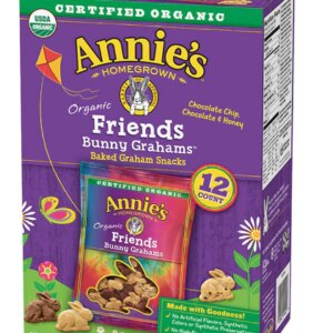 Annie's Homegrown Organic Friends Bunny Grahams - Chocolate Chip, Chocolate & Mel - Pacote com 12 Unidades (Aprox. 204g)
