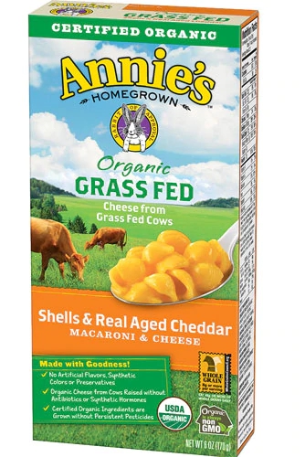 Macarrão com Queijo Cheddar Annie's Homegrown Orgânico Alimentado a Pasto 170g