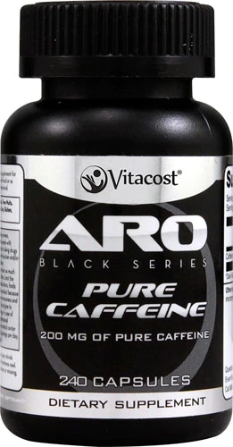 ARO-Vitacost Black Series Cafeína Pura - 200mg - 240 Cápsulas