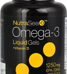 Ascenta NutraSea+D™ Ômega-3 Líquido 1250mg com Vitamina D Sabor Menta - 60 Cápsulas Softgel