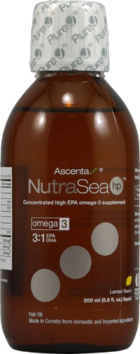 Ascenta NutraSea HP Ômega-3 Limão Siciliano - 200ml | Saúde Cardiovascular e Cerebral