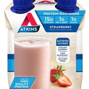 Comprar atkins rtd shake strawberry -- 11 fl oz each / pack of 4 preço no brasil diet products slim-fast suplementos em oferta top diets suplemento importado loja 47 online promoção -