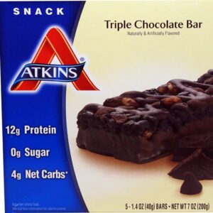 Barra de Chocolate Atkins Triple Chocolate - 5 Unidades - 190g