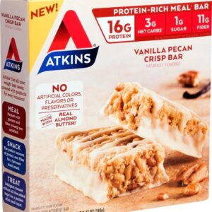 Comprar atkins vanilla pecan crisp meal bar -- 5 bars preço no brasil diet products slim-fast suplementos em oferta top diets suplemento importado loja 61 online promoção -