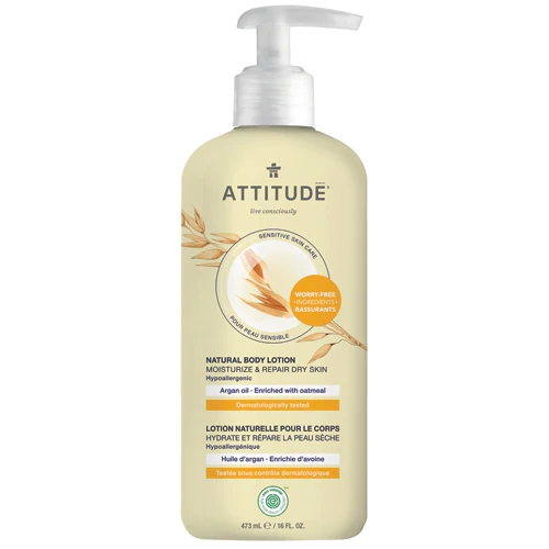 Loção Corporal Attitude Pele Sensível com Óleo de Argan 473ml