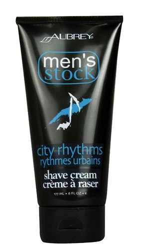 Creme de Barbear Aubrey Men's Stock City Rhythms Cedro, Sândalo e Bergamota - 177ml