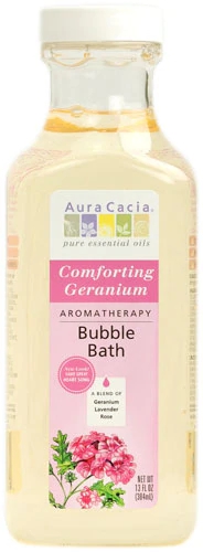 Espuma de Banho Aura Cacia Aromaterapia Gerânio Confortante 384ml
