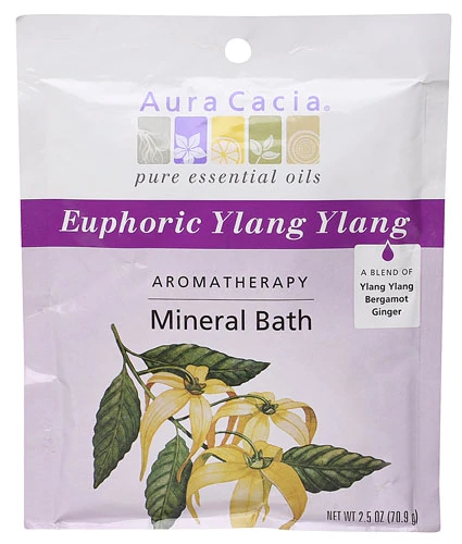 Aura Cacia Aromaterapia Banho Mineral Euforia 70g - Relaxamento Profundo
