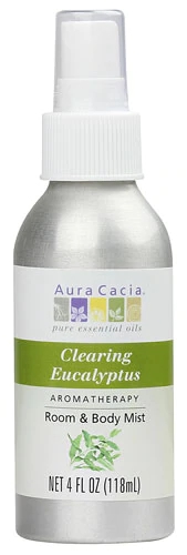 Aura Cacia Aromaterapia Mist Eucalipto Colheita 118ml - Refrescante e Revigorante