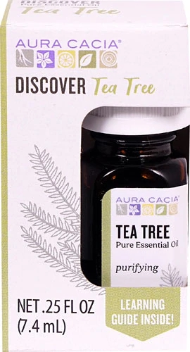 Aura Cacia Discover Tea Tree Pure Essential Oil Purifying -- 0.25 fl oz