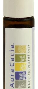 Frasco Roll-On Âmbar Aura Cacia com Rótulo Escrevível - 9ml - Ideal para Óleos Essenciais e Aromaterapia