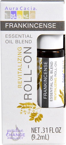 Óleo Essencial Aura Cacia Revitalizante Roll-On Frankincense 9ml - Bem-Estar Profundo