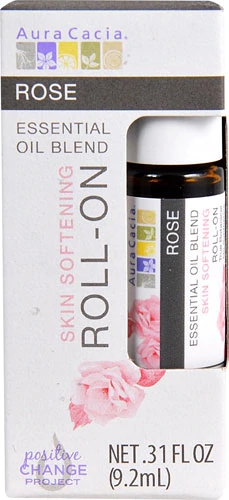 Óleo Essencial Aura Cacia Clareador e Suavizante Roll-On Rosa - 9ml