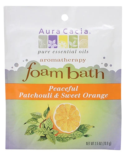 Espuma de Banho Aura Cacia Patchouli e Laranja Doce - 70g: Relaxamento Profundo