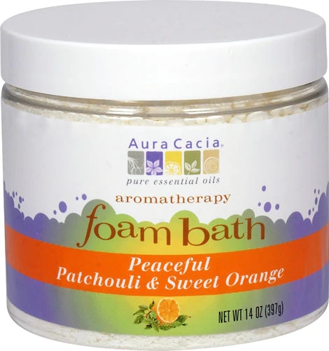 Espuma de Banho Aura Cacia Patchouli e Laranja Doce Relaxante - 400g