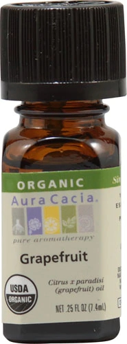 Óleo Essencial de Grapefruit Orgânico Aura Cacia - 7.4ml (21g) para Aromaterapia Revigorante