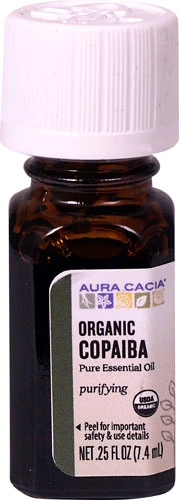 Óleo Essencial Orgânico Puro Copaíba Aura Cacia 7.4ml - Bem-Estar Natural