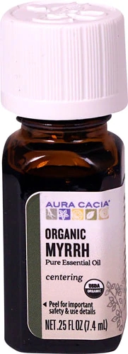 Óleo Essencial Orgânico Aura Cacia Mirra Puro - 7.4ml (0.25 fl oz)