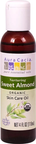 Óleo de Amêndoa Doce Orgânico Aura Cacia para Nutrição da Pele 118ml - 4 fl oz