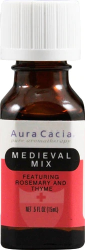 Óleo Essencial Orgânico Aura Cacia Alecrim e Tomilho Medieval Mix 15ml - Aromaterapia Pura
