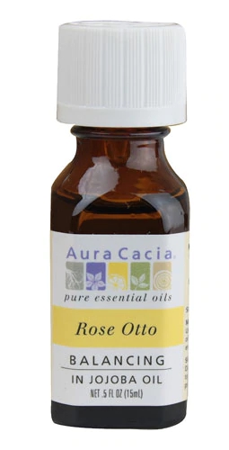 Óleo Essencial Puro de Rosa Otto Aura Cacia em Óleo de Jojoba - 15ml