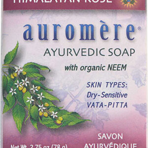 Auromere Ayurvedic Bar Soap Himalayan Rose -- 2.75 oz