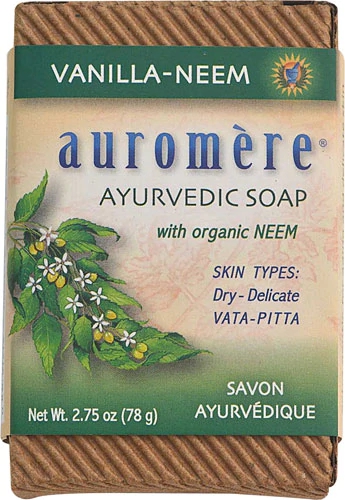 Auromere Ayurvedic Bar Soap Vanilla Neem -- 2.75 oz