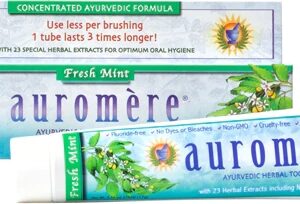 Pasta de Dente Ayurvédica Auromere Menta Fresca 113g - Higiene Bucal Natural