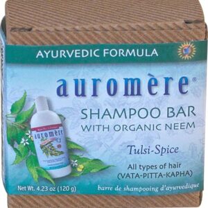 Auromere Shampoo Bar with Organic Neem Tulsi-Spice -- 4.23 oz