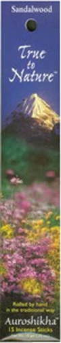 Incenso Auroshikha True To Nature™ Sândalo - 15 Bastões