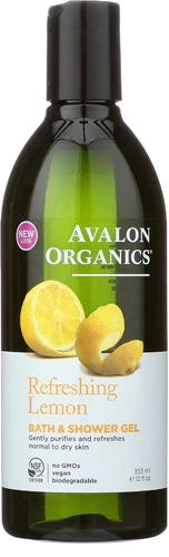 Gel de Banho Refrescante de Limão Avalon Organics - 355ml