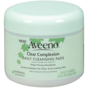Aveeno Clear Complexion Lenços de Limpeza Diária 28 Unidades - Pele Radiante e Sem Imperfeições