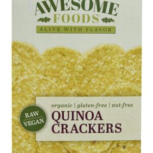 Comprar awesome foods organic quinoa crackers -- 4 oz preço no brasil crackers food & beverages grain crackers snacks suplementos em oferta suplemento importado loja 47 online promoção -