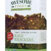 Comprar awesome foods organic raw kale krackers gluten free -- 3. 8 oz preço no brasil chips food & beverages kale chips snacks suplementos em oferta suplemento importado loja 1 online promoção -
