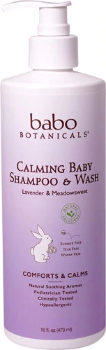 Babo Botanicals Shampoo e Lavagem Calmante para Bebê Lavanda e Camomila - 473ml