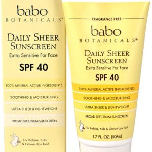Comprar babo botanicals daily sheer sunscreen spf 40 extra sensitive for face -- 1. 7 fl oz preço no brasil bath & body care beauty & personal care facial protection sunscreen suplementos em oferta suplemento importado loja 11 online promoção -