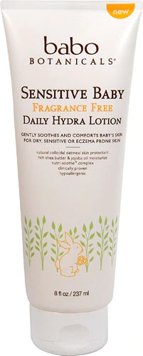 Babo Botanicals Sensitive Baby Daily Hydra Lotion Fragrance Free -- 8 fl oz