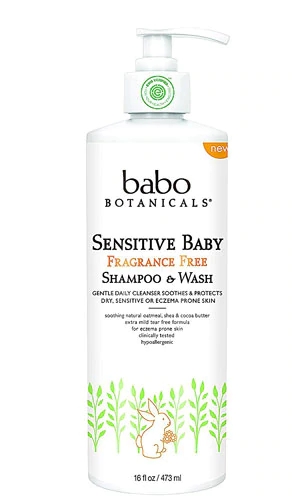 Babo Botanicals Shampoo e Sabonete Líquido Suave para Bebês sem Fragrância - 473ml